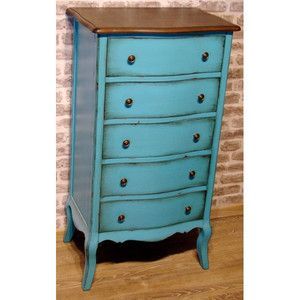 Komoda styl francuski MELLOW 5S Turquoise