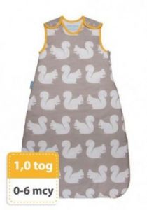 Wyjątkowy Śpiworek Grobag Anorak Kissing Squirells - grubość 1,0 tog, Gro Company