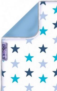 Dwustronny kocyk Dooky Blue Stars-Blue