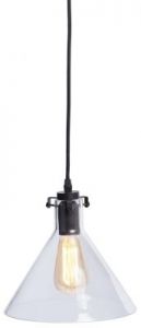 It's About RoMi Hanging lamp glass Kiev dia.24xh.26cm clear/black KIEV/H/B