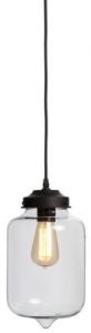 It's About RoMi Hanging lamp glass Minsk dia.18xh.34cm clear/black MINSK/H/B