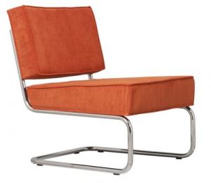 Zuiver Krzesło Lounge RIDGE RIB pomarańczowe 3100012