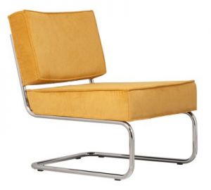Zuiver Krzesło Lounge RIDGE RIB żółte 3100013