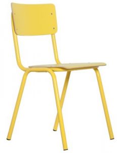 Zuiver Krzesło BACK TO SCHOOL HPL żółte 1008203