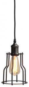 It's About RoMi Hanging lamp iron Riga dia.15xh.25cm antique black RIGA/H/B