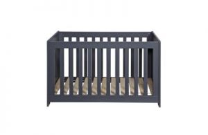 Woood Łóżeczko dla dzieci NEW LIFE ciemnoszare 363406-GBS