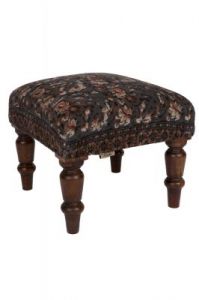 Dutchbone Stołek INDIAN BLOCK szary 3300019