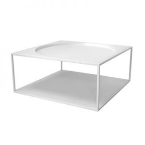 HK Living Stolik kawowy metalowy biały FUR0010