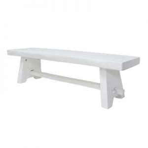 HK Living Drewniana ława biała HAP6159