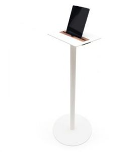 spell Stolik na tablet Nomad wysoki w kolorze białym, drewno orzech nomad-high