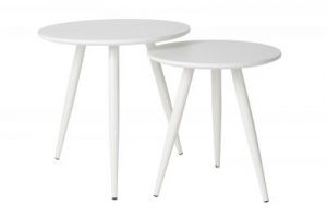 White Label Living Stolik DAVEN biały zestaw (2 szt.) 2300071
