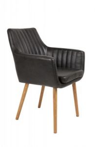 White Label Living Krzesło PIKE czarne 1100282