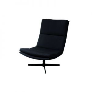 HK Living Krzesło LOUNGE czarne FUR0013