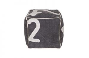 Woood Podnóżek DICE 35x35x35cm antracytowy 375748-G