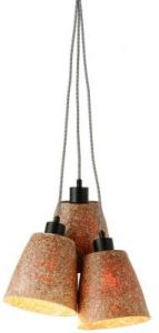 It's About RoMi Lampa wisząca Sequoia z drewna sekwoi/ 3-abażurowa 17x16cm, naturalny SEQUOIA/H