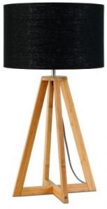 It's About RoMi Lampa stołowa Everest 4-nożna 34cm/ abażur 32x20cm, lniany czarny EVEREST/T/322