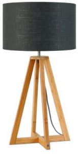 It's About RoMi Lampa stołowa Everest 4-nożna 34cm/ abażur 32x20cm, lniany ciemnoszary EVEREST/