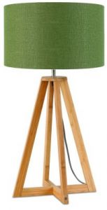 It's About RoMi Lampa stołowa Everest 4-nożna 34cm/ abażur 32x20cm, lniany zieleń lasu EVEREST/