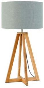 It's About RoMi Lampa stołowa Everest 4-nożna 34cm/ abażur 32x20cm, lniany jasnoszary EVEREST/T