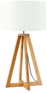 It's About RoMi Lampa stołowa Everest 4-nożna 34cm/ abażur 32x20cm, lniany biały EVEREST/T/3220