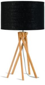 It's About RoMi Lampa stołowa Kilimanjaro 5-nożna 34cm/ abażur 32x20cm, lniany czarny KILIMANJA