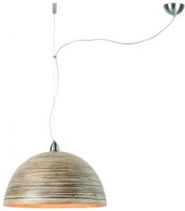 It's About RoMi Lampa wisząca Halong bambus 53x35cm/ 1-abażurowy system, ciemny naturalny HALON