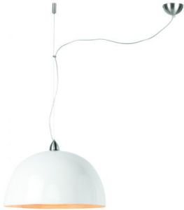 It's About RoMi Lampa wisząca Halong bambus 53x35cm/ 1-abażurowy system, biały HALONG/H1/W