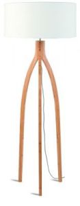 It's About RoMi Lampa podłogowa Annapurna bambus 3-nożna 128cm/abażur 60x30cm, lniany biały ANN