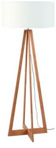 It's About RoMi Lampa podłogowa Everest bambus 4-nożna 127cm/abażur 60x30cm, lniany biały EVERE