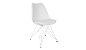 White Label Living Krzesło OZZY białe 1100288