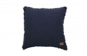 Be Pure Poduszka TASSEL lniana niebieska 45x45 800499-B