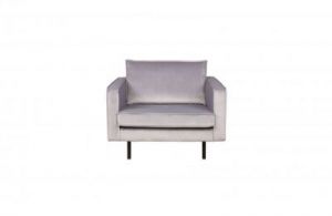 Be Pure Fotel RODEO aksamitny jasnoszary 800541-L