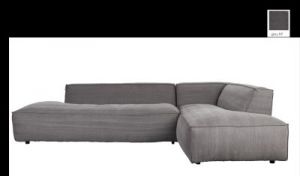 Zuiver Sofa FAT FREDDY RIGHT STONE szary 3200089