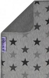 Dwustronny kocyk Dooky Grey Stars-Grey