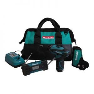 Makita Zestaw Akumulatorowy Wiertarko-Wkrętarka 10,8V DF330 Radio MR051 DK1200