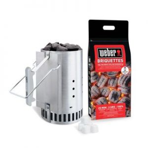 Weber Zestaw Do Rozpalania Grilla Komin+Brykiet 2kg+Kostki 6 Sztuk 17631