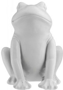 DUŻA ŻABA CERAMICZNA-BIAŁA