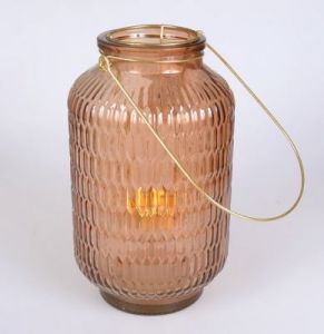 LAMPION SZKLANY Z UCHWYTEM - KOLOR MIEDZIANY - 6