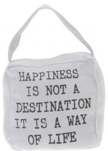STOPER DO DRZWI-BIAŁY"HAPPINESS"