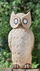 DUŻA SOWA LED - FIGURKA OGRODOWA