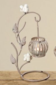 LAMPION Z PTASZKAMI I LISTKAMI