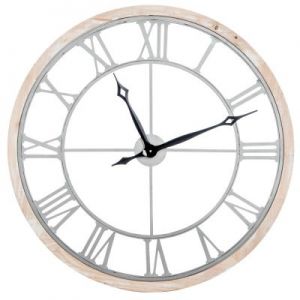 ZEGAR ŚCIENNY METALOWO DREWNIANY - 80CM