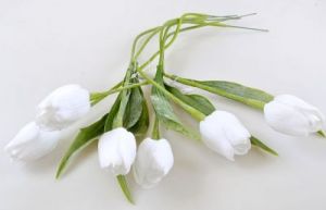TULIPANY BIAŁE - TULIPAN -KWIATY SZTUCZE