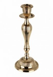 ŚWIECZNIK MOSIĘŻNY ZŁOTY - WYSOKOŚĆ 22CM