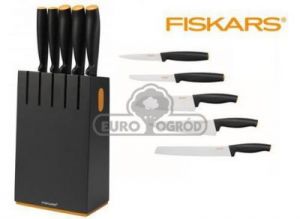 FISKARS ZESTAW 5 NOŻY W CZARNYM BLOKU FUNCTIONAL FORM 1014190