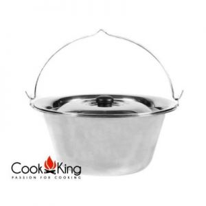 CookKing Kociołek Węgierski Nierdzewny Z Pokrywą 14L