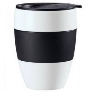 Kubek z przykrywką czarny AROMA TO GO KZ-3569526