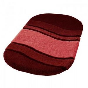 Dywanik łazienkowy 60x100 cm Siesta czerwone wino KW-5476451360