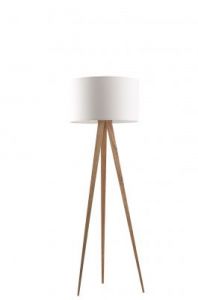 Zuiver Lampa podłogowa TRIPOD WOOD biała 5000806
