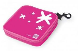 Iris - Lunch bag na kanapkę, kwadrat, różowy